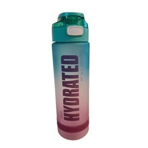 32oz Motivational Water Bottle with Times to Drink Time Marker